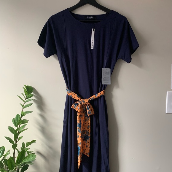 CAARA Dresses & Skirts - CAARA Short Sleeve Midi Dress Nordstrom NWT / S